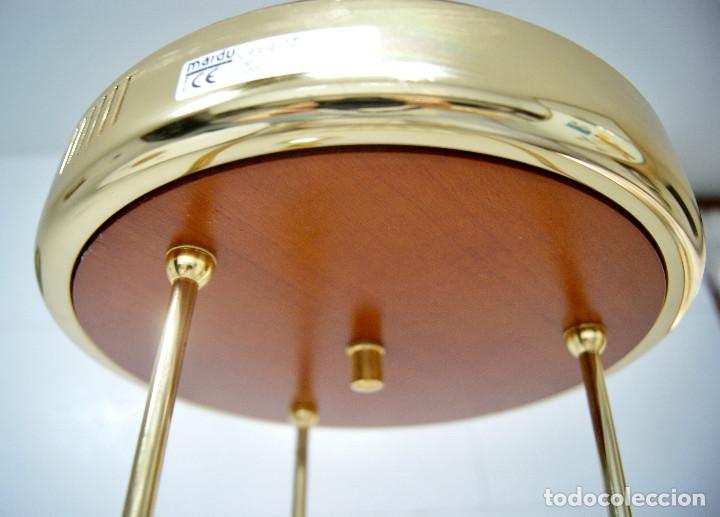 Vintage: lampara de techo madera y dorado - Foto 7