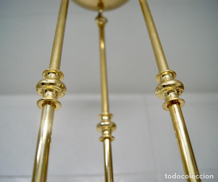 Vintage: lampara de techo dorada, cristal y cristal de roca - Foto 10