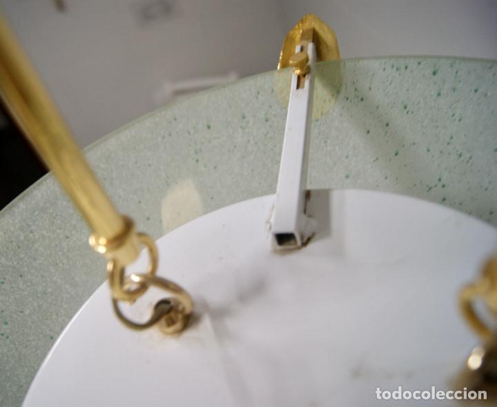 Vintage: lampara de techo dorada, cristal y cristal de roca - Foto 13