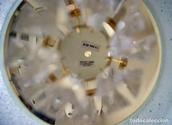 Vintage: lampara de techo dorada, cristal y cristal de roca - Foto 15