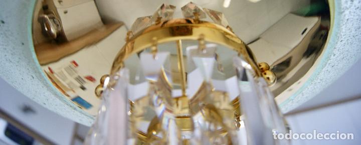 Vintage: lampara de techo dorada, cristal y cristal de roca - Foto 16