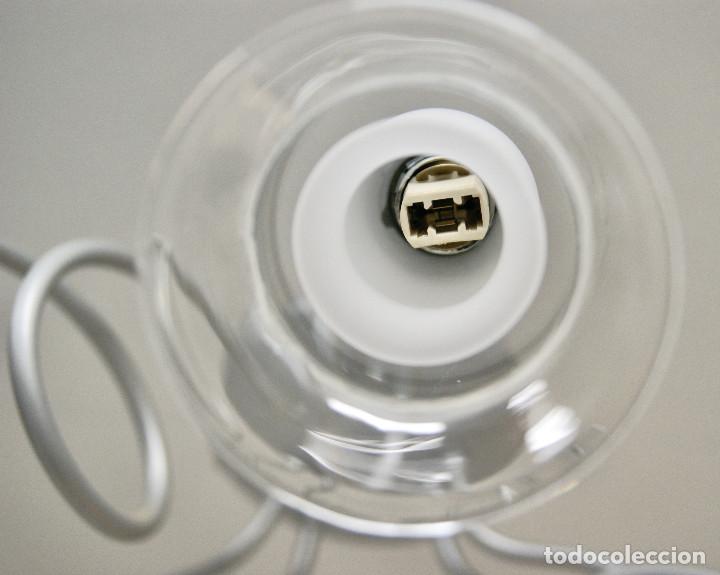 Vintage: lampara de techo gris, cromo y cristal - Foto 14