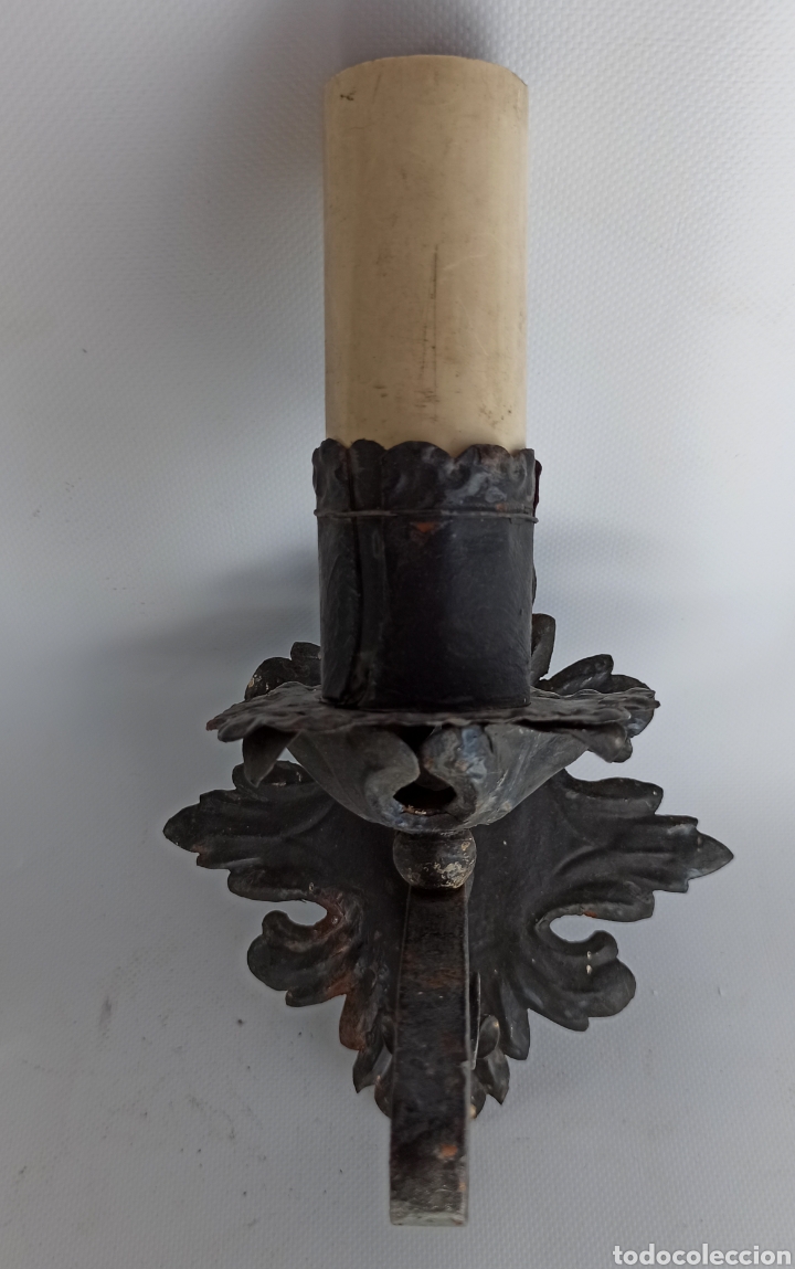 Vintage: aplique simula candelabro y vela - Foto 4