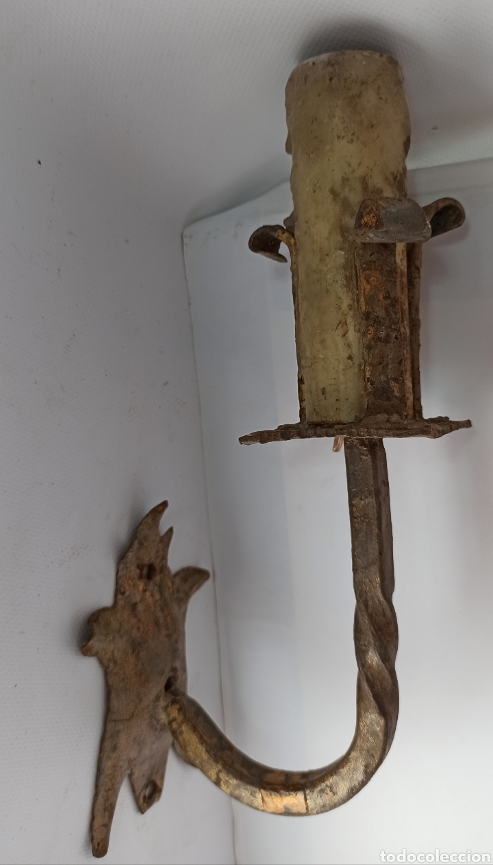 Vintage: aplique simula candelabro y vela - Foto 3
