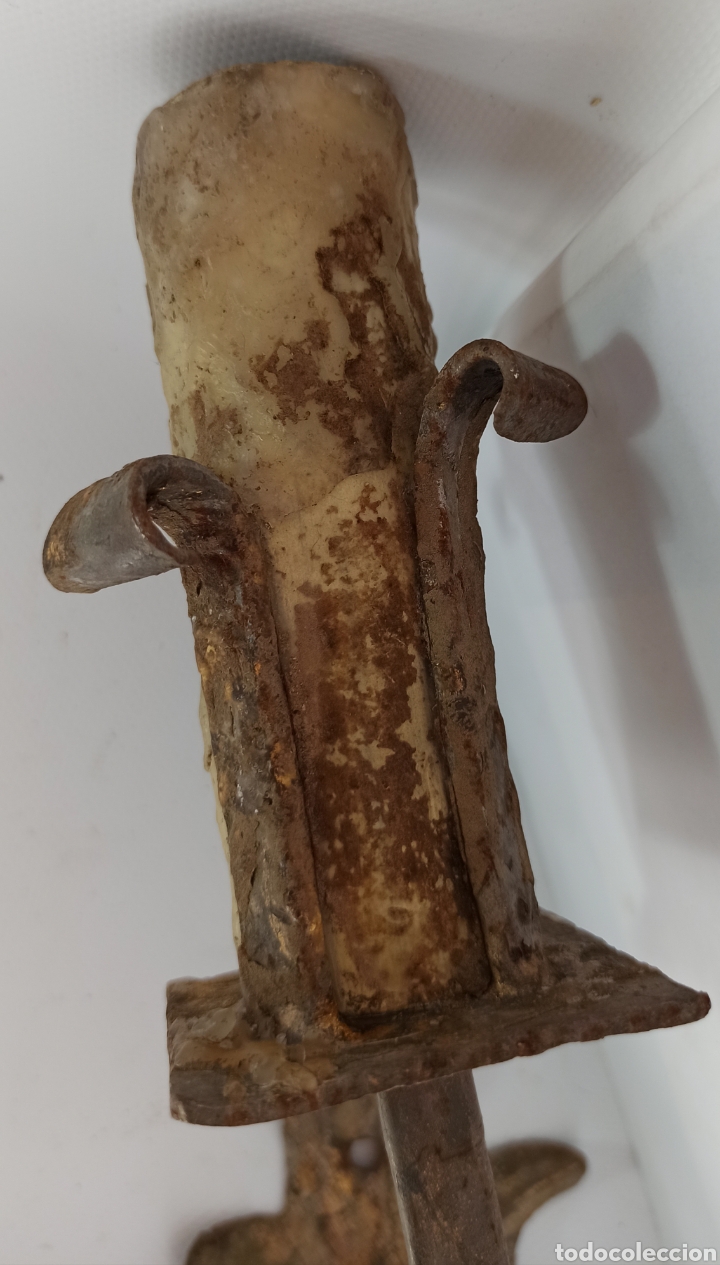 Vintage: aplique simula candelabro y vela - Foto 4