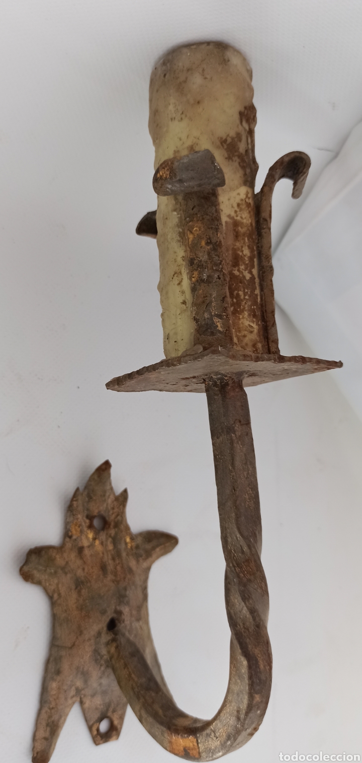 Vintage: aplique simula candelabro y vela - Foto 6