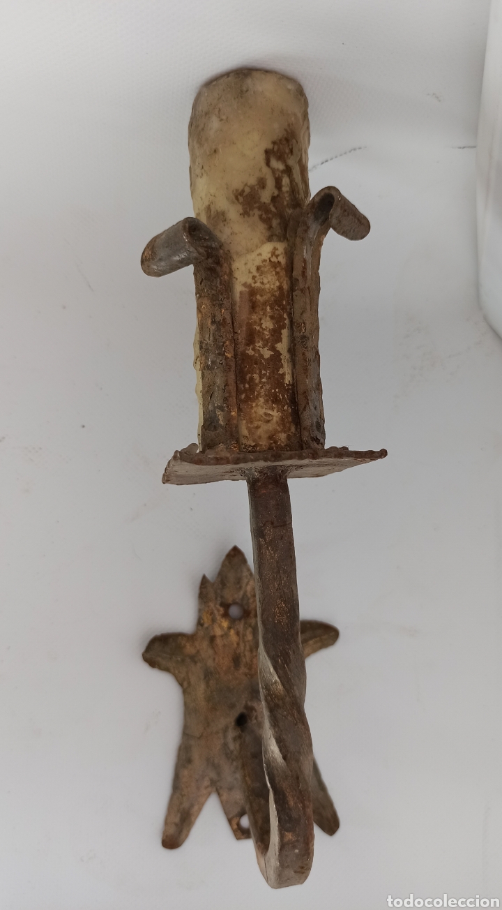 Vintage: aplique simula candelabro y vela - Foto 7