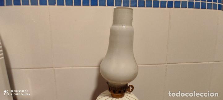 Vintage: lampara de ceramica y cristal - Foto 4