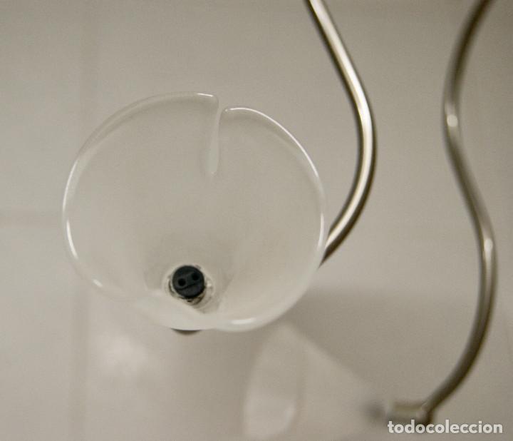Vintage: lampara de techo niquel y cristal - Foto 4