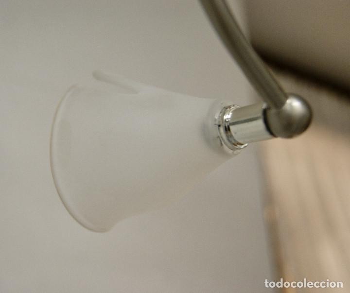 Vintage: lampara de techo niquel y cristal - Foto 7