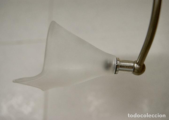 Vintage: lampara de techo niquel y cristal - Foto 8