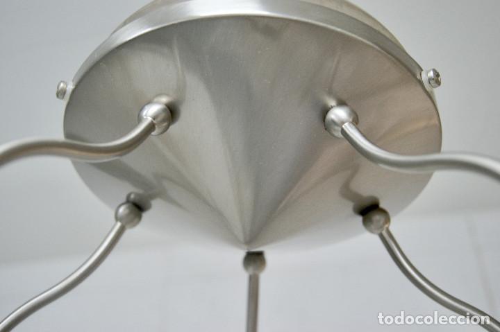 Vintage: lampara de techo niquel y cristal - Foto 12