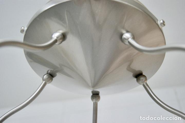 Vintage: lampara de techo niquel y cristal - Foto 13