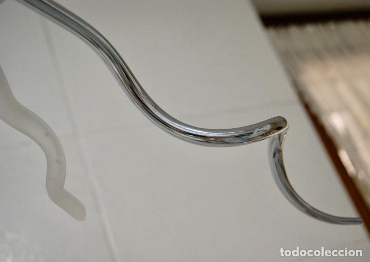 Vintage: lampara de techo cromo y cristal - Foto 12