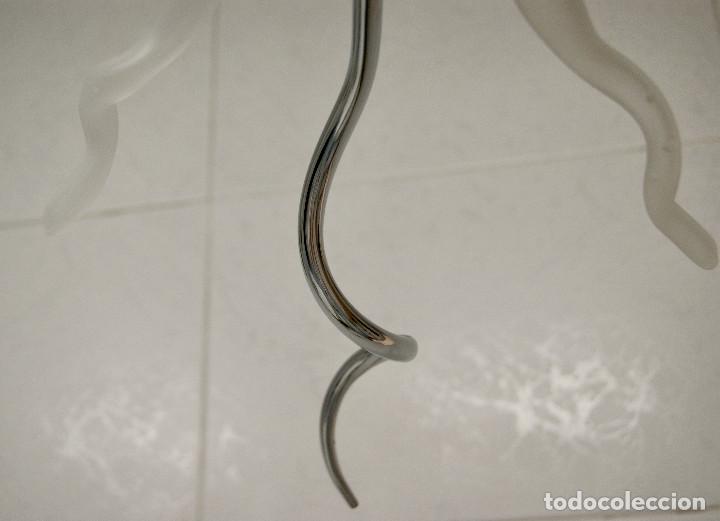 Vintage: lampara de techo cromo y cristal - Foto 13
