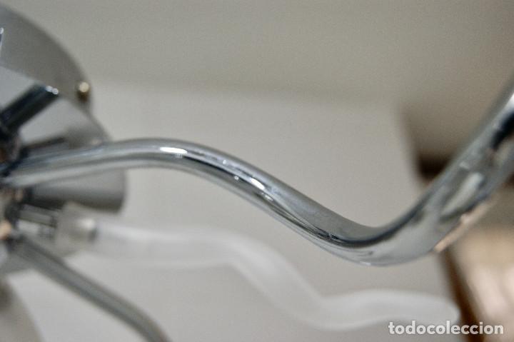 Vintage: lampara de techo cromo y cristal - Foto 14