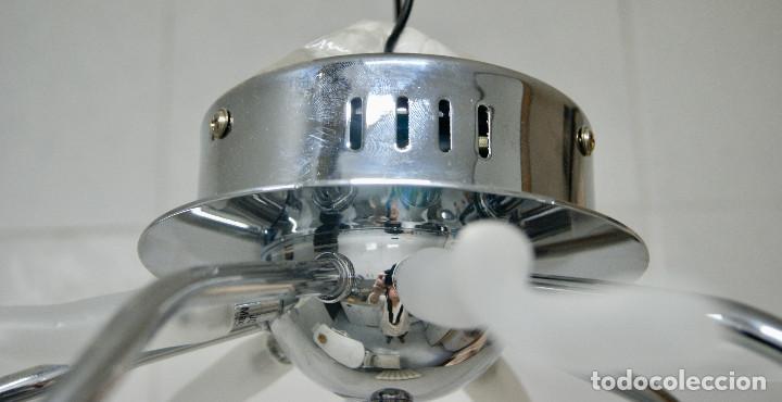 Vintage: lampara de techo cromo y cristal - Foto 16