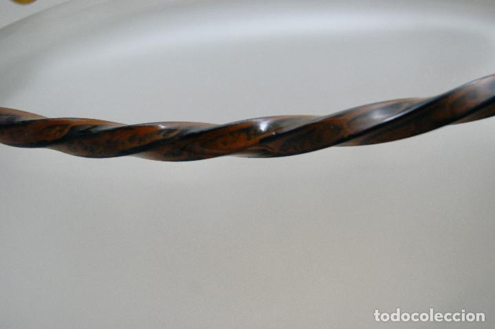 Vintage: lampara de techo forja marr&oacute;n, dorado y cristal - Foto 10