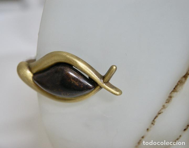 Vintage: plaf&oacute;n cristal oro viejo y marr&oacute;n - Foto 5