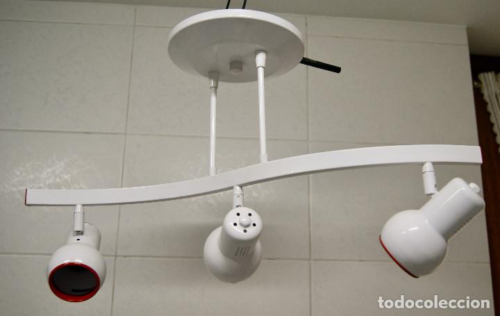 Vintage: lampara de techo blanca y rojo - Foto 2