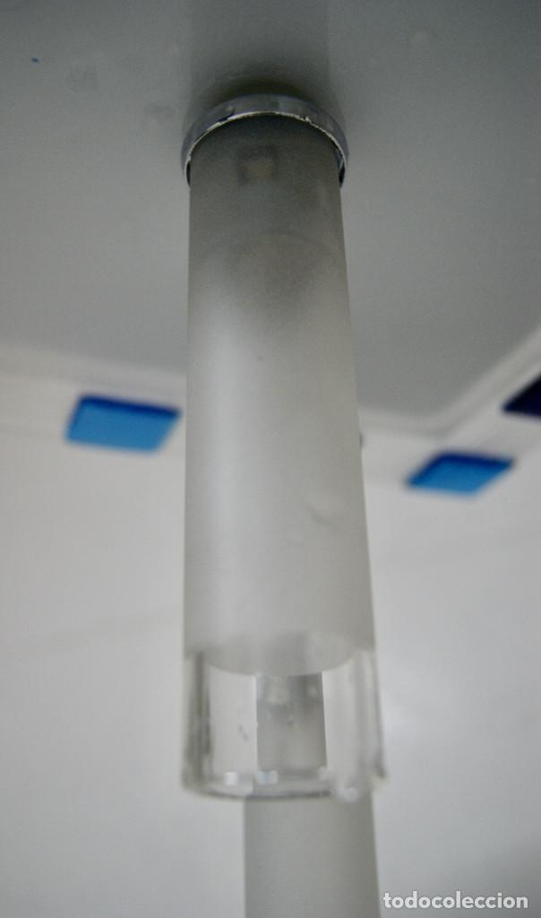Vintage: lampara de techo cristal y cromo - Foto 7