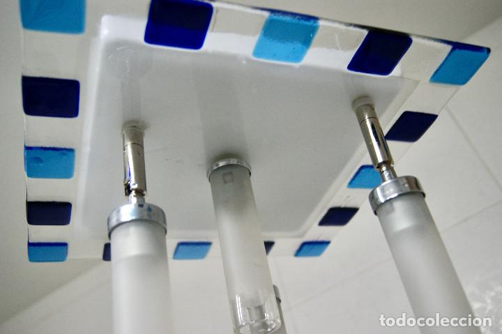 Vintage: lampara de techo cristal y cromo - Foto 10