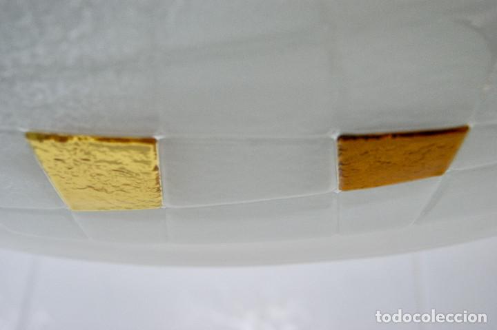 Vintage: lampara de techo oro mate, dorado y cristal - Foto 6