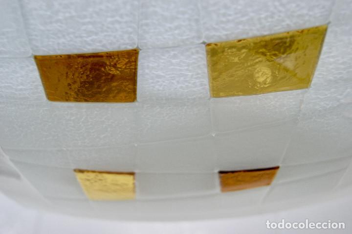 Vintage: lampara de techo oro mate, dorado y cristal - Foto 7