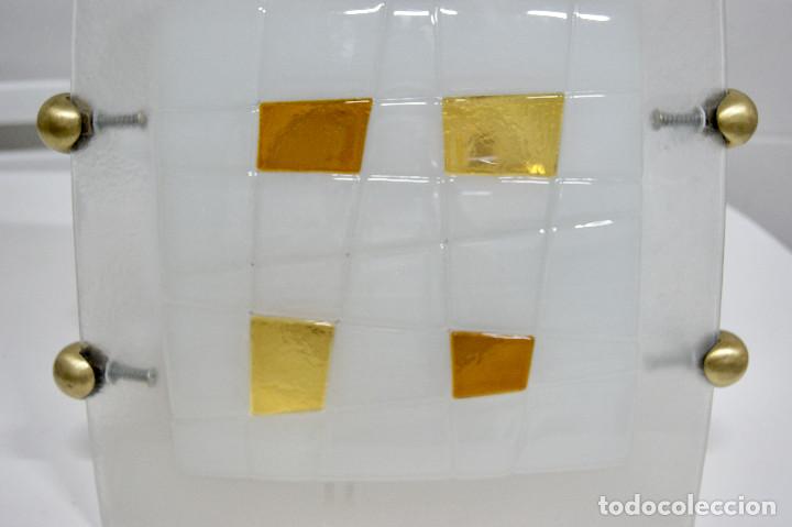Vintage: plaf&oacute;n cristal y oro mate - Foto 8