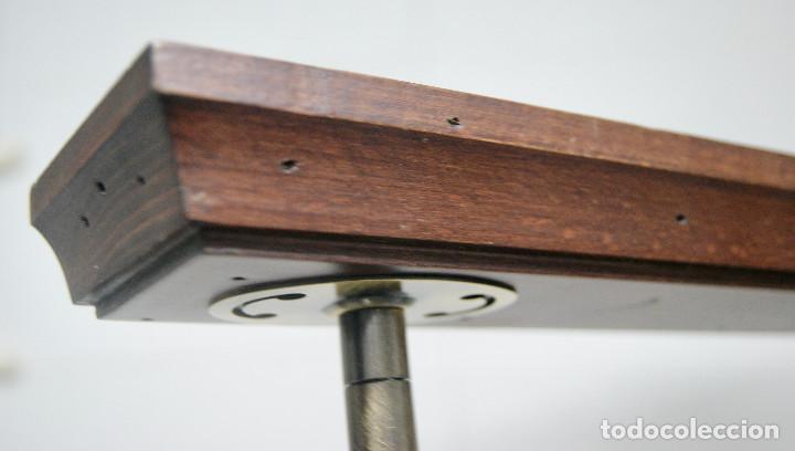 Vintage: lampara de techo madera y color bronce - Foto 8