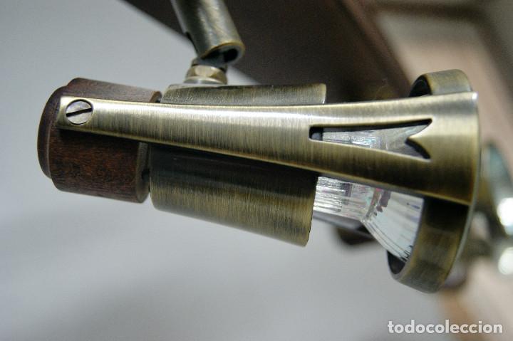 Vintage: lampara de techo madera y color bronce - Foto 15