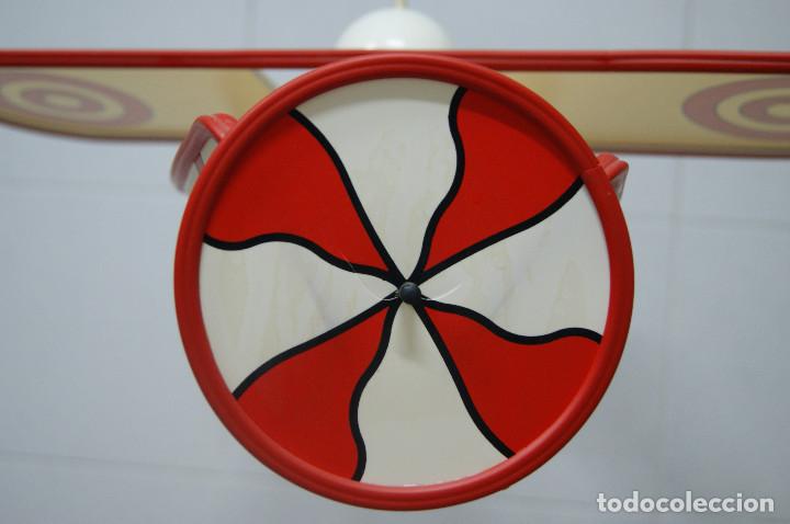 Vintage: lampara de techo roja y blanca - Foto 5