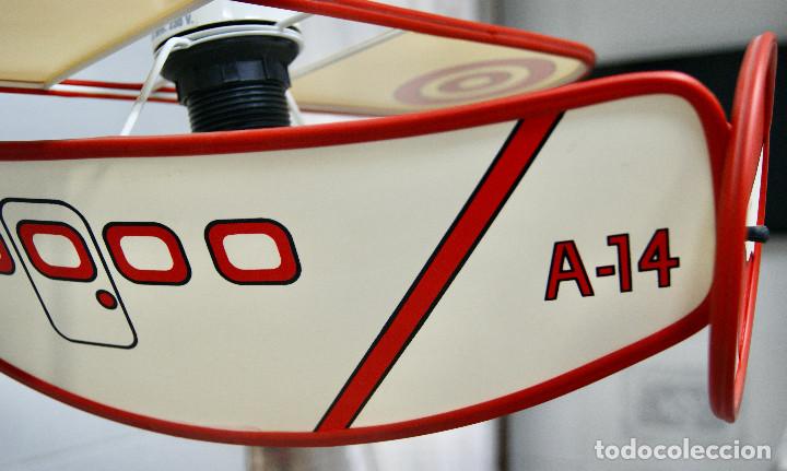 Vintage: lampara de techo roja y blanca - Foto 6