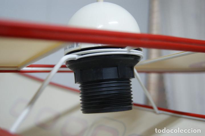 Vintage: lampara de techo roja y blanca - Foto 11
