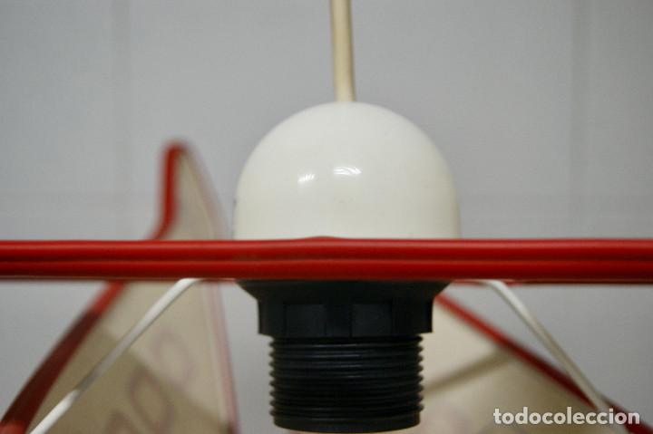 Vintage: lampara de techo roja y blanca - Foto 12