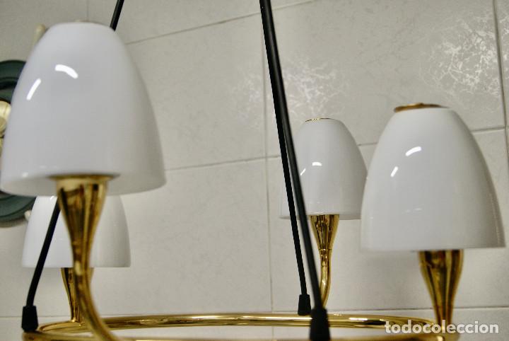 Vintage: lampara de techo oro brillo, blanco y negro - Foto 5