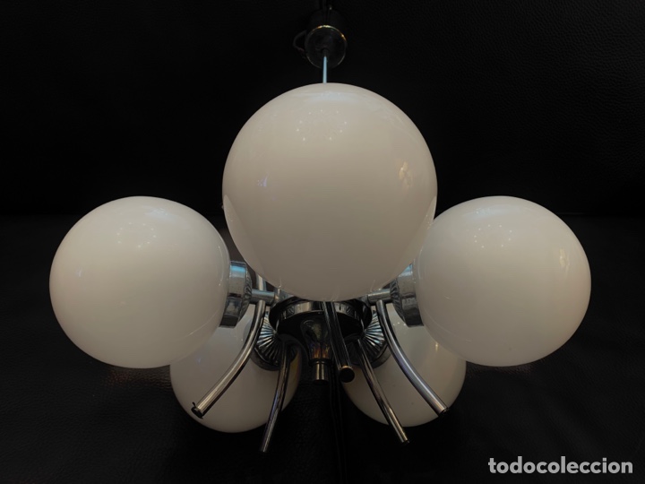 Vintage: L&Aacute;MPARA VINTAGE GLOBOS OPALINA - Foto 3