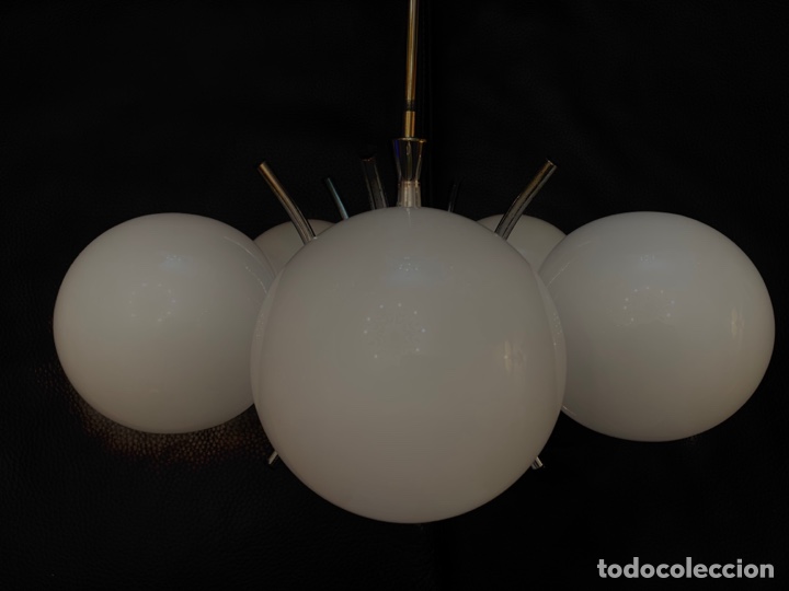 Vintage: L&Aacute;MPARA VINTAGE GLOBOS OPALINA - Foto 4