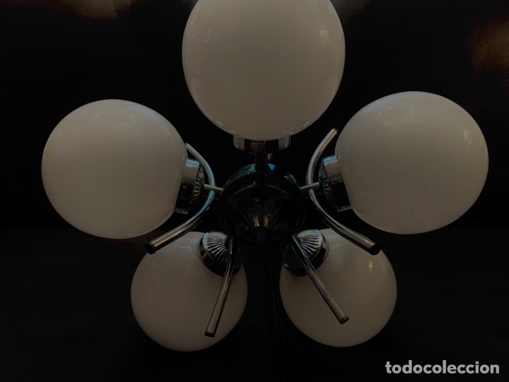 Vintage: L&Aacute;MPARA VINTAGE GLOBOS OPALINA - Foto 6