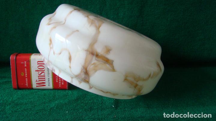 Vintage: TULIPA BLANCO MARMOLEADA ART DECO. C.1930 - Foto 3