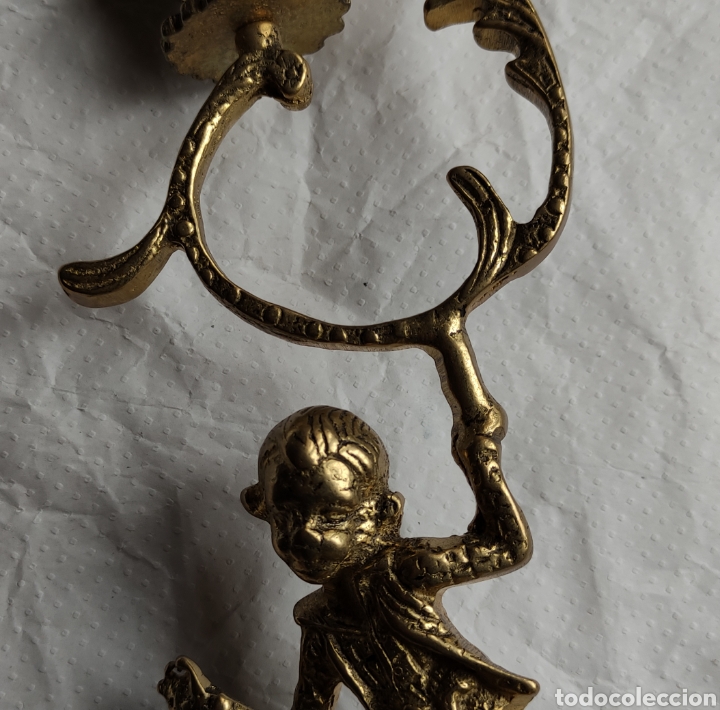 Vintage: 2 candelabros bronce - Foto 5