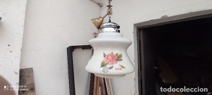 Vintage: lampara con tulipa opalina - Foto 1