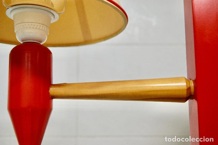 Vintage: lampara de techo rojo con forma de lapicero - Foto 5