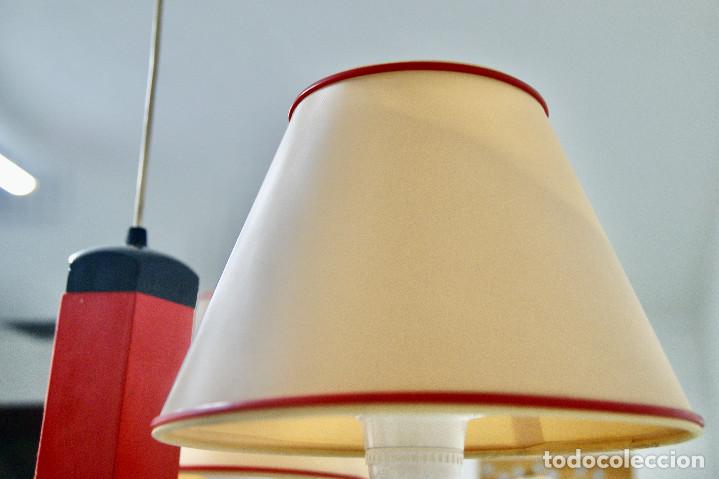 Vintage: lampara de techo rojo con forma de lapicero - Foto 11