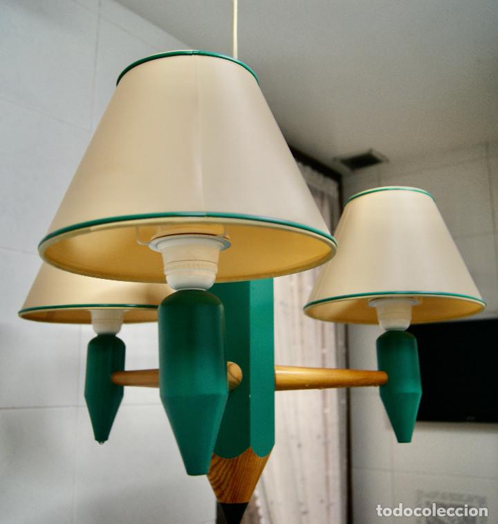 Vintage: lampara de techo lapicero verde - Foto 5