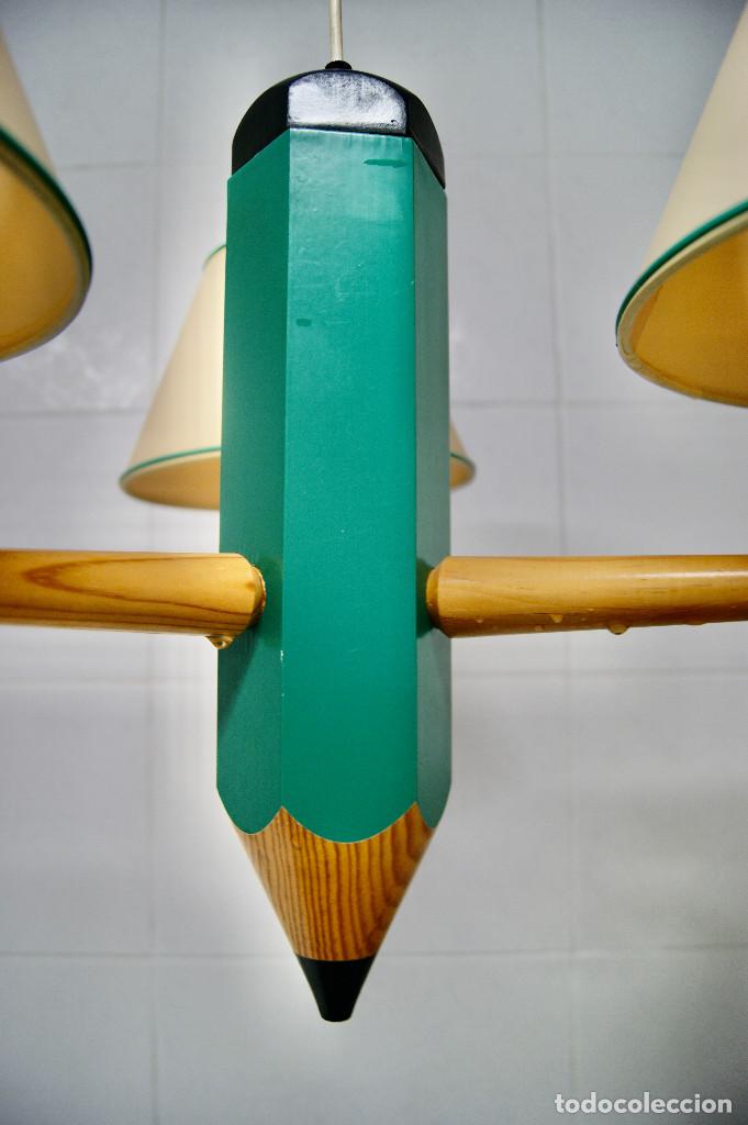Vintage: lampara de techo lapicero verde - Foto 10