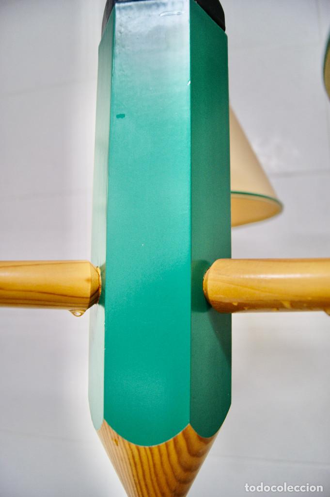 Vintage: lampara de techo lapicero verde - Foto 12