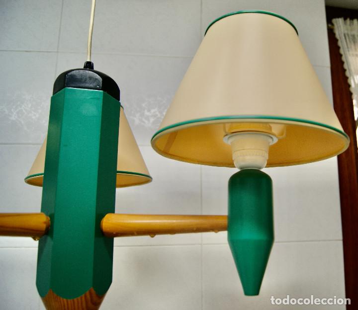 Vintage: lampara de techo lapicero verde - Foto 14