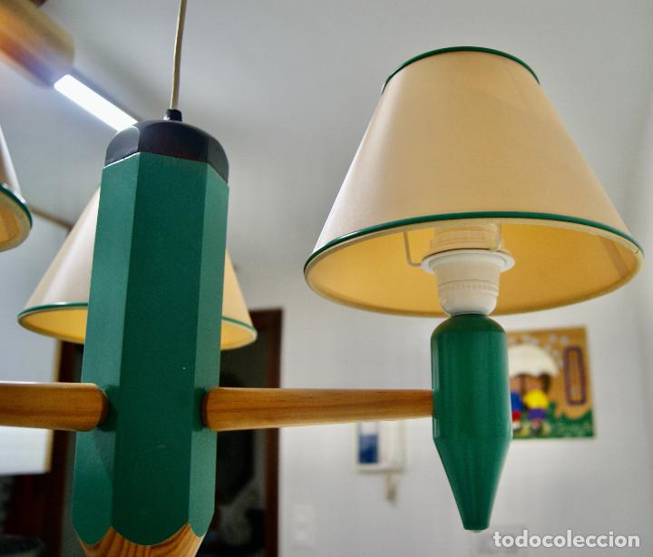 Vintage: lampara de techo lapicero verde - Foto 17