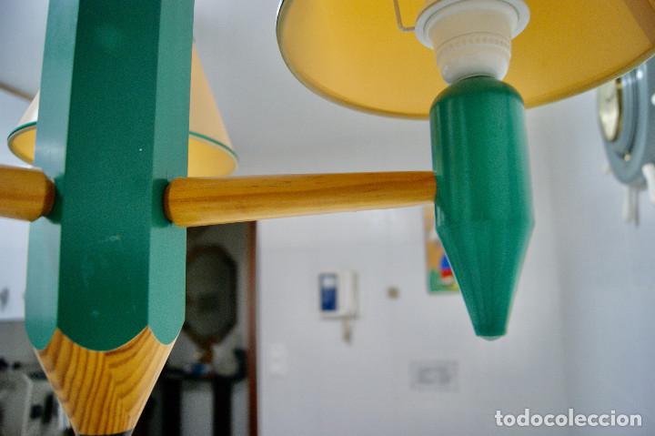 Vintage: lampara de techo lapicero verde - Foto 19